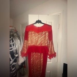 Red & Gold dress